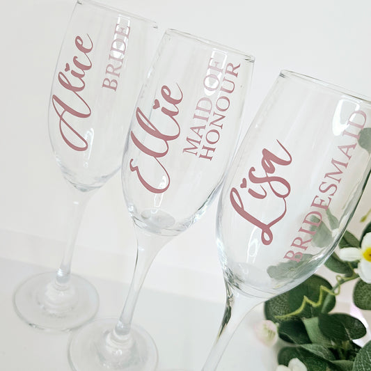 Personalised Wedding Prosecco Glasses