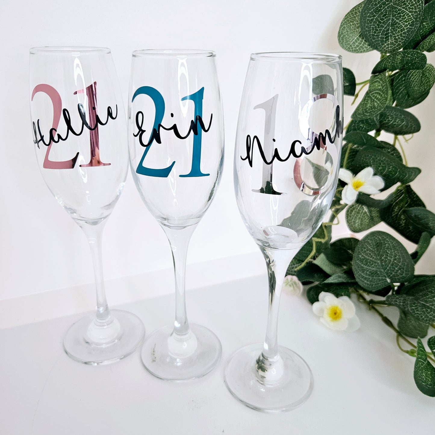 Milestone Birthday Personalised Prosecco Glass