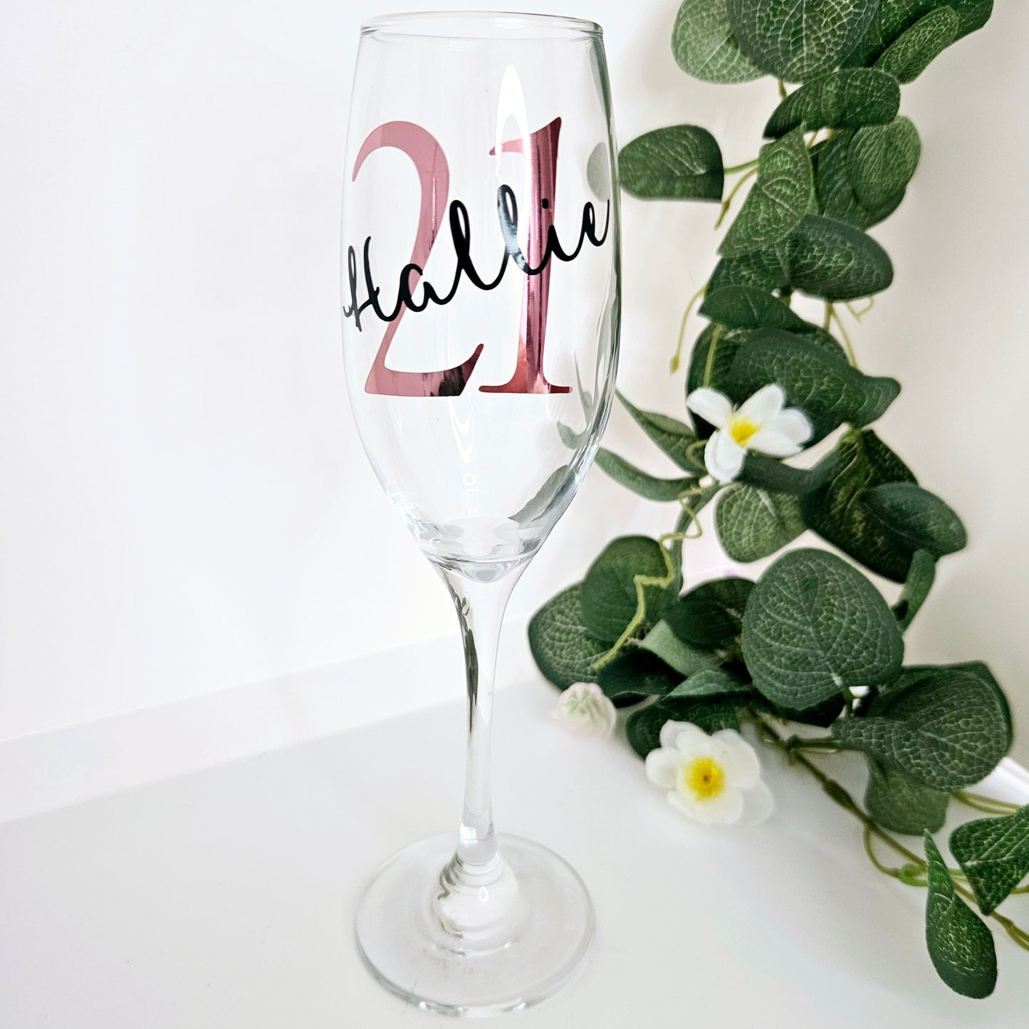 Milestone Birthday Personalised Prosecco Glass