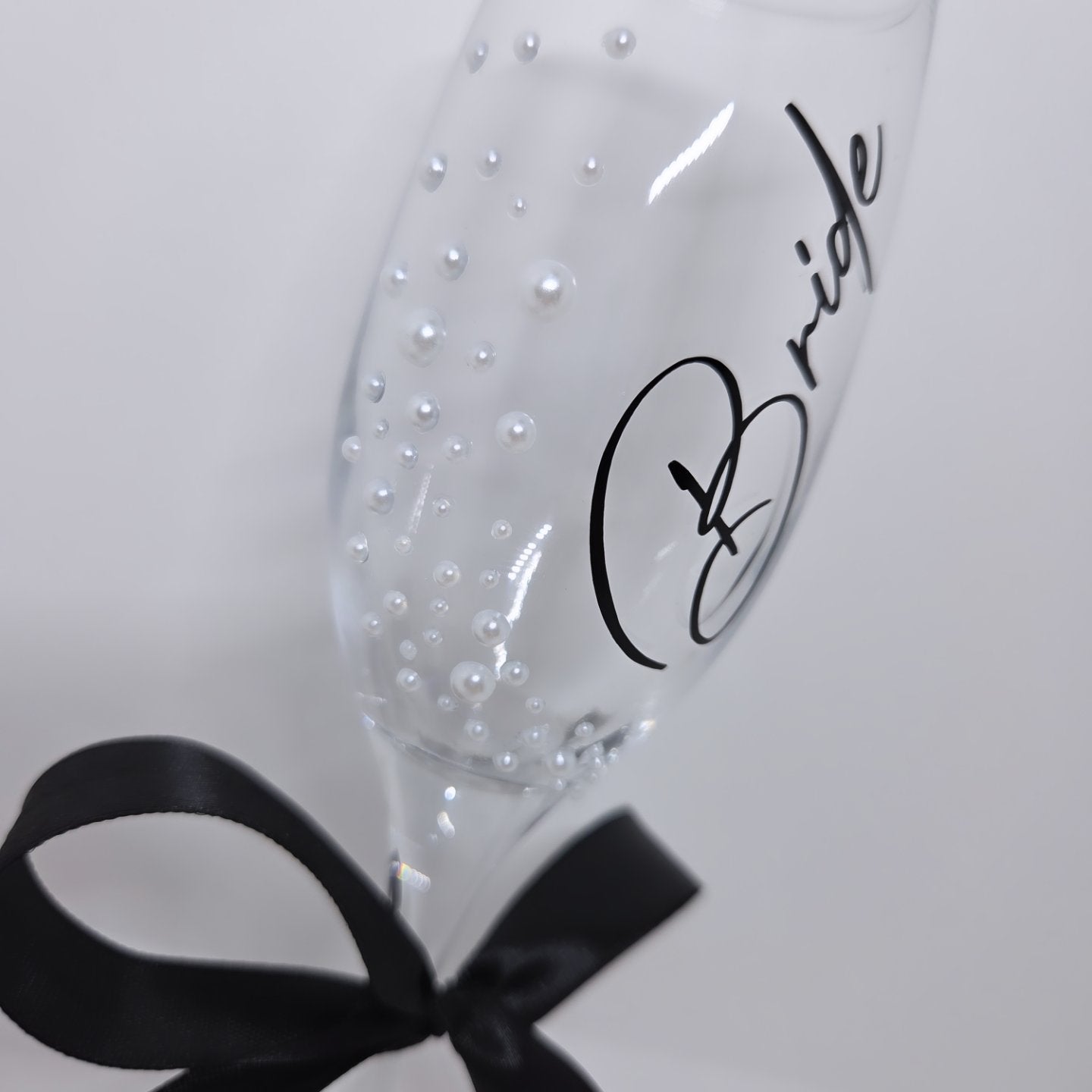 Personalised Pearl Prosecco Glasses