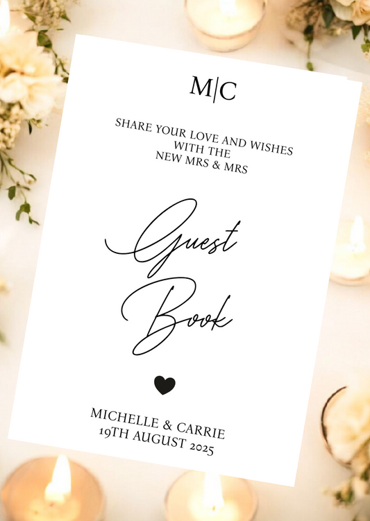 Moderno Guest Book Sign Editable Template