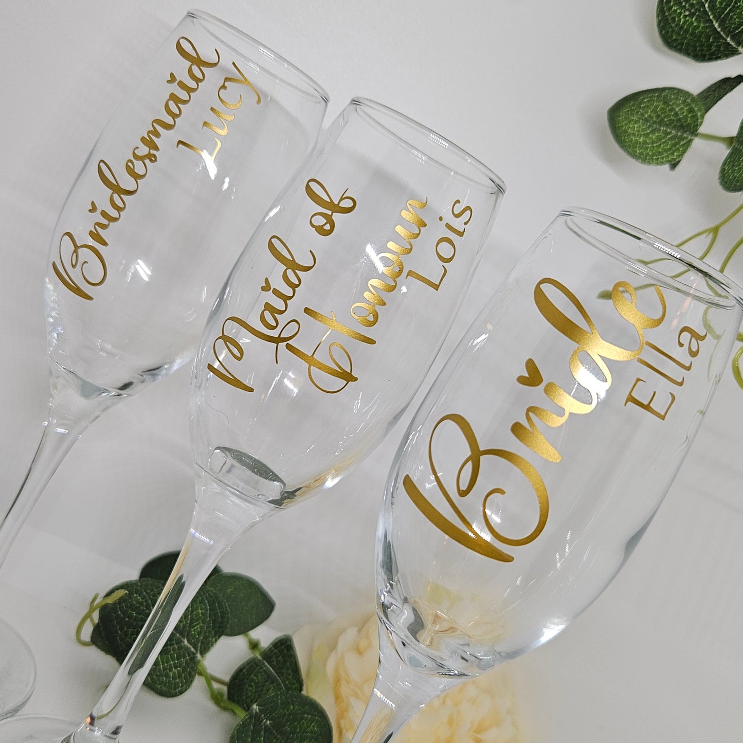 Personalised Wedding Prosecco Glasses