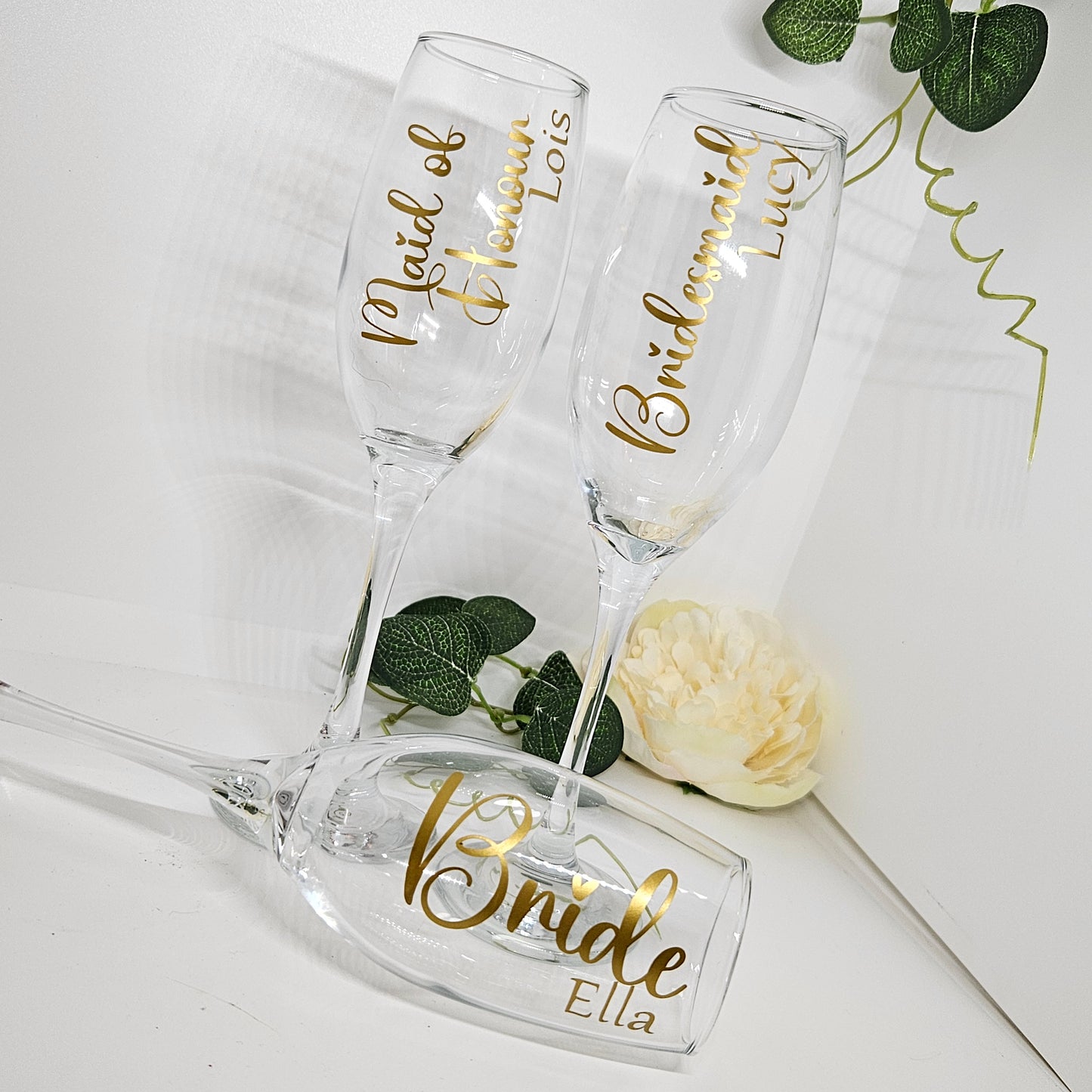 Personalised Wedding Prosecco Glasses