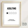 Adluting Funny Review Print