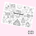 Personalised Wedding Busy Colouring In Sheet