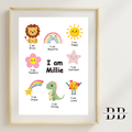 Girls Personalised Affirmation Print