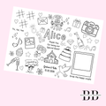 Personalised Wedding Busy Colouring In Sheet