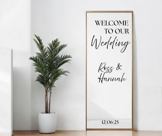 Personalised Wedding Mirror Decal