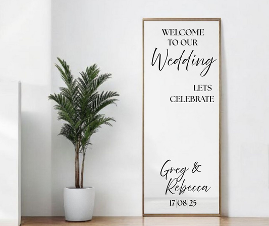 Personalised Wedding Mirror Decal