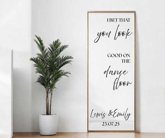 Personalised Wedding Mirror Decal