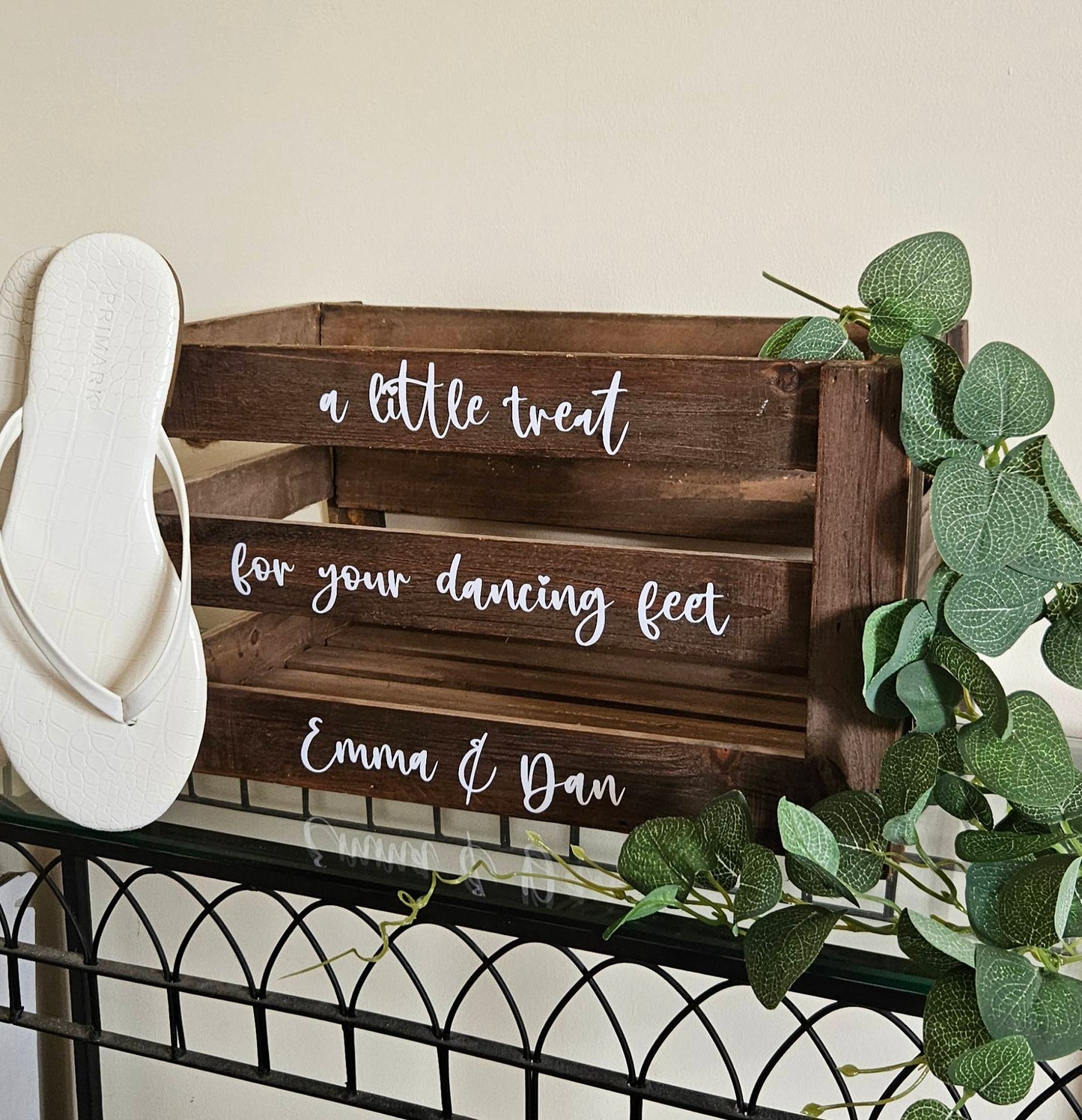 Personalised Flip Flop Crate Vinyl