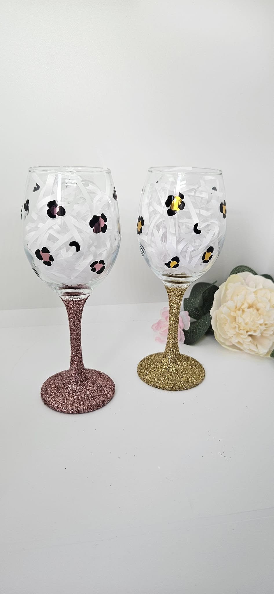 Leopard Print Personalised Wine Glass