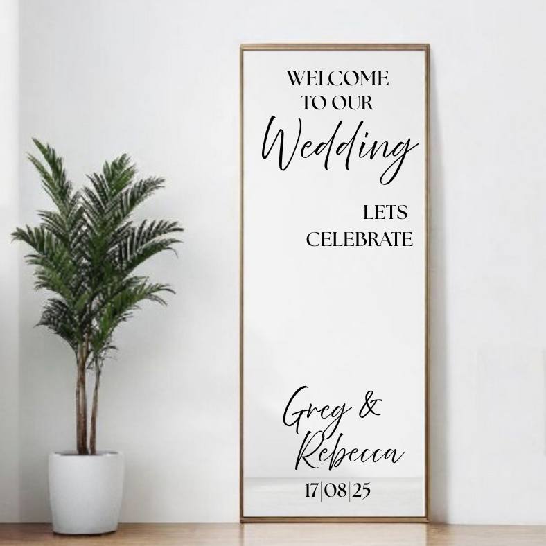 Wedding Mirror Welcome Vinyl
