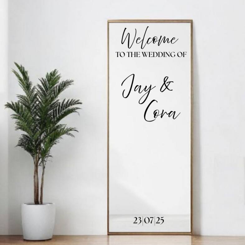 Wedding Mirror Welcome Vinyl