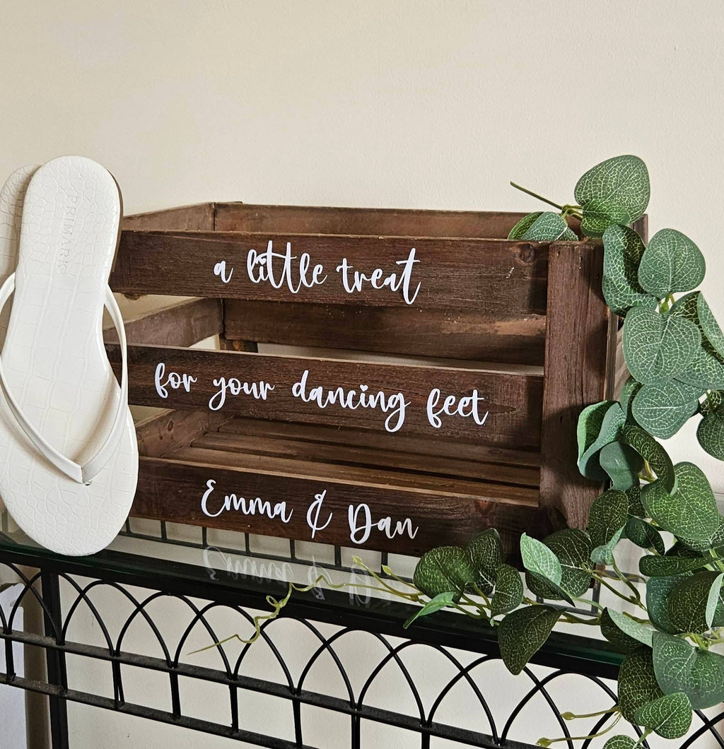 Personalised Flip Flop Crate Vinyl Decal