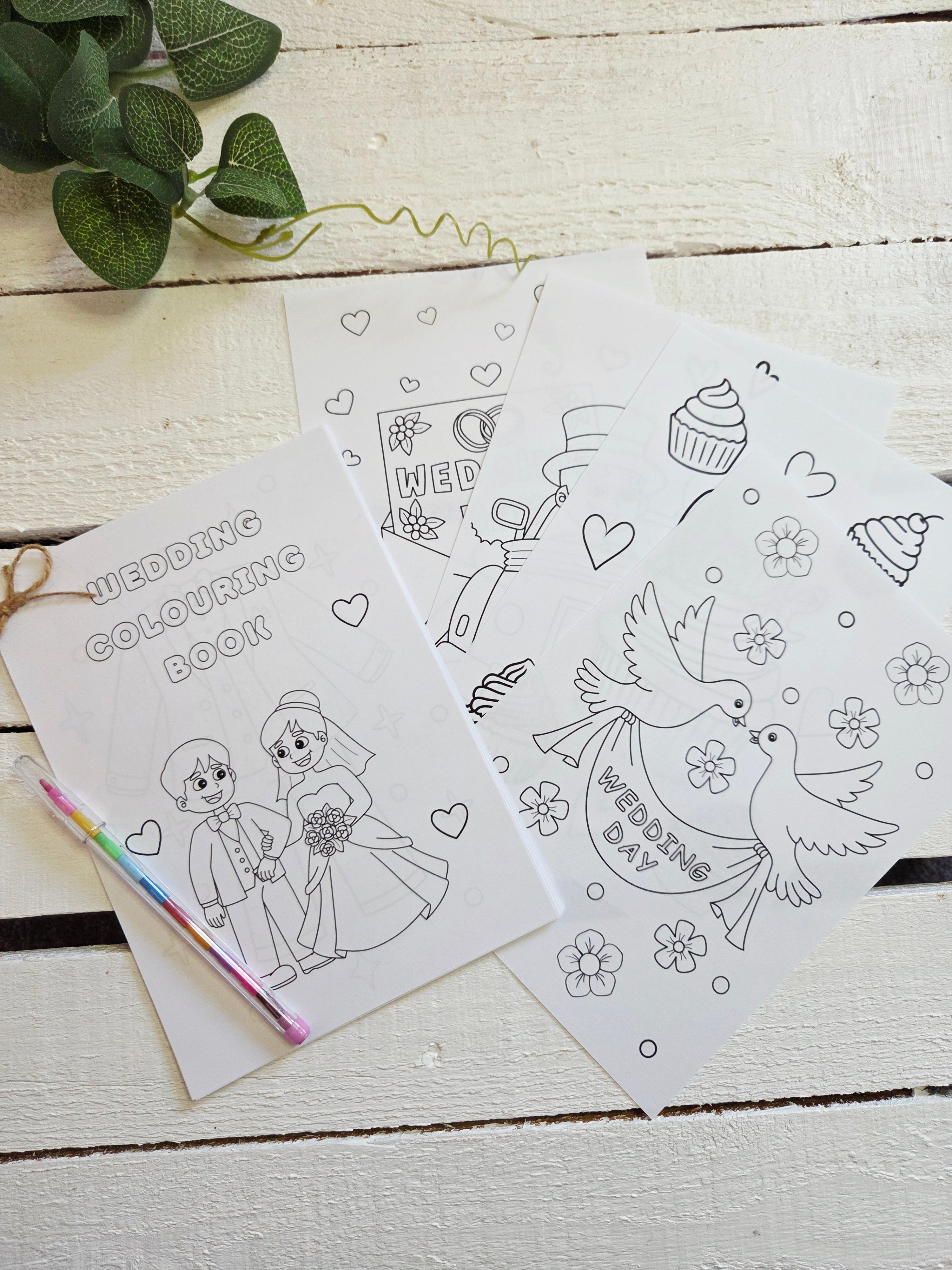 Children's Wedding Colouring In Book