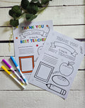 Thank You Teacher Colouring In Memory Print