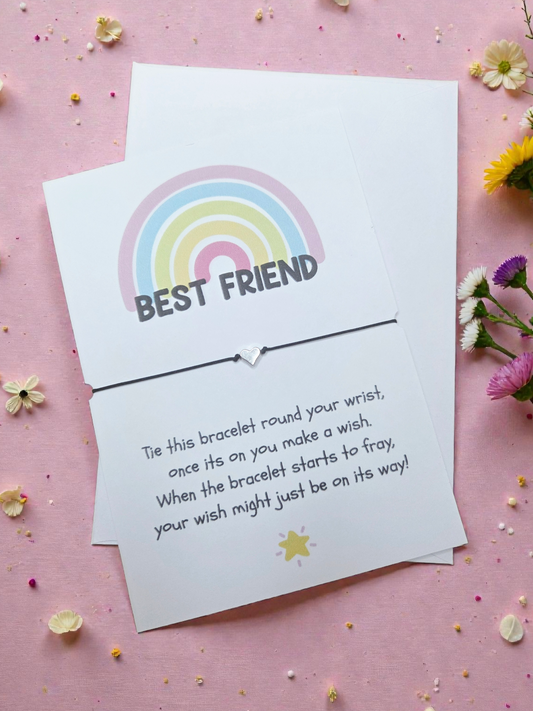 Best Friends Rainbow Design Wish Bracelet