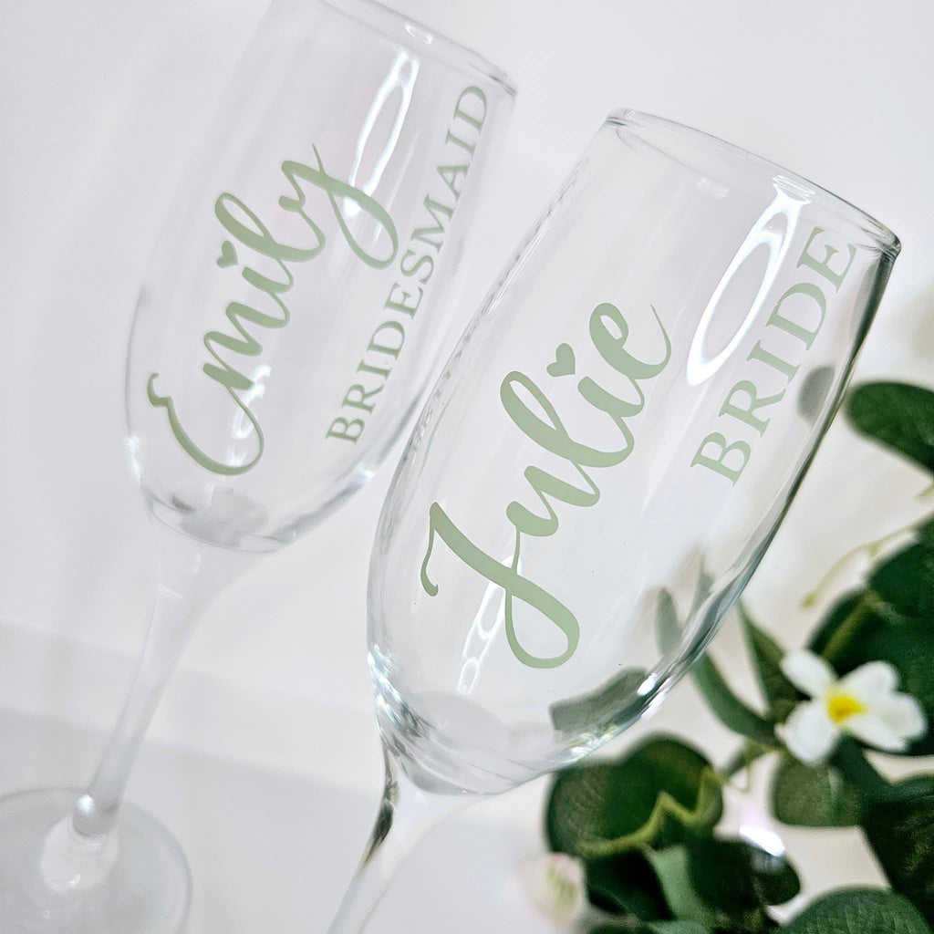 Personalised Wedding Prosecco Glasses