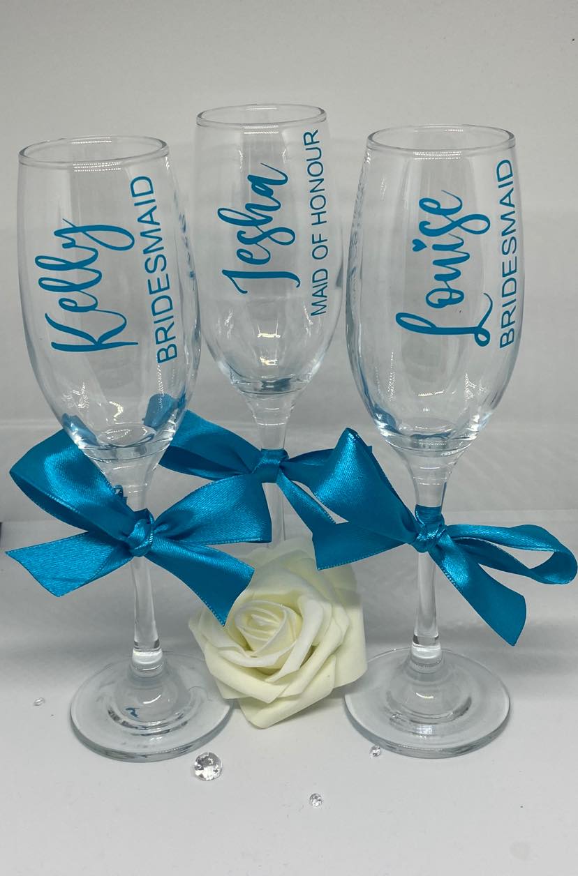 Personalised Wedding Prosecco Glasses