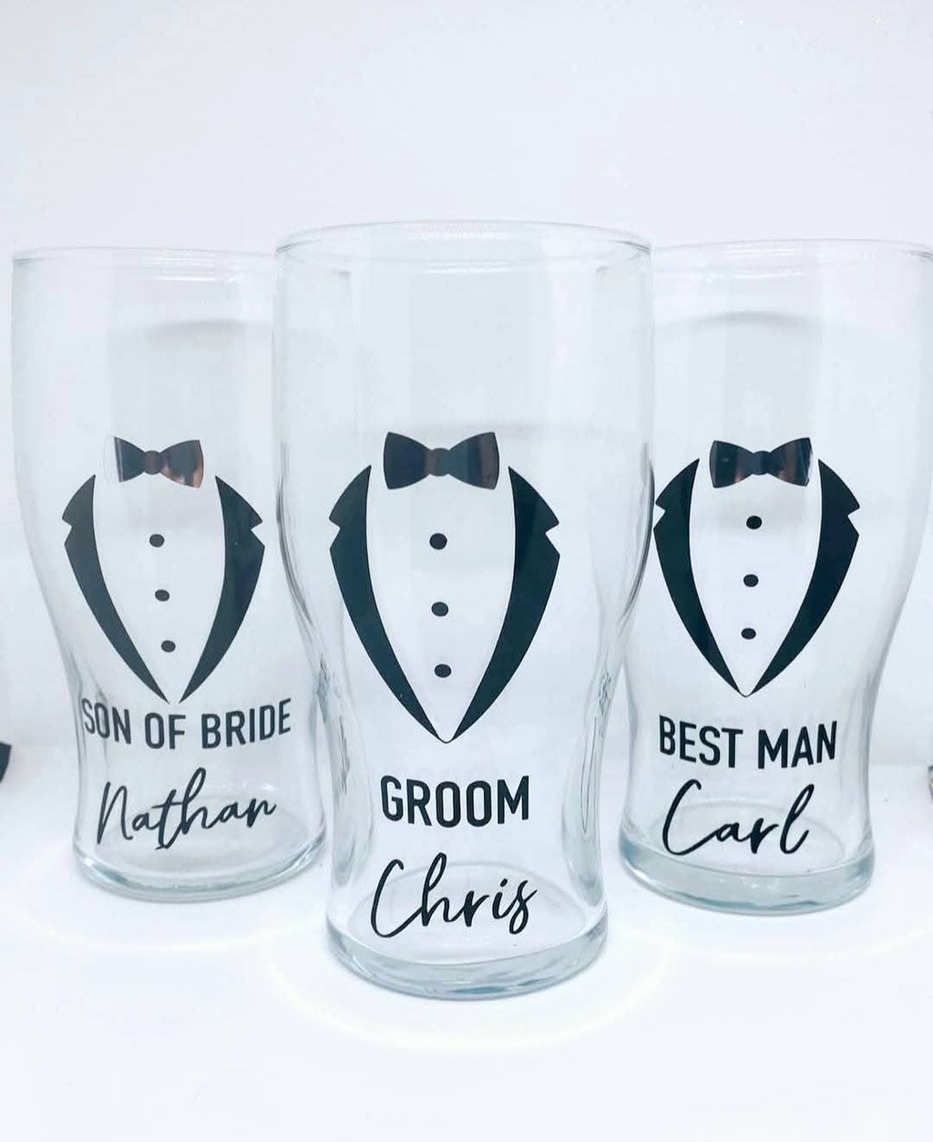Pint Glass Tuxedo Vinyl Decal