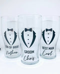Pint Glass Tuxedo Vinyl Decal